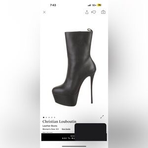 Christian Louboutin Sleek Black Heeled Boots
